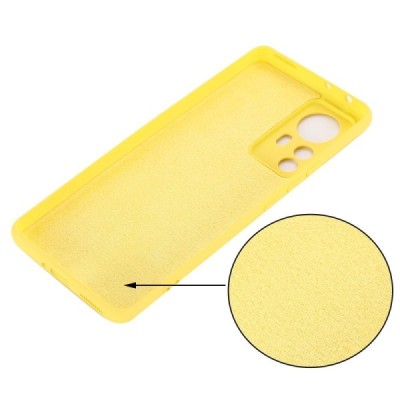 Xiaomi 12 Pro Shell kieto silikono TPU geltonas dėklas - nugarėlė | Priedai.lt