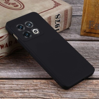 OnePlus 10 Pro „Shell“ cieta silikona (TPU) melns apvalks | vacins.lv