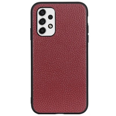 Samsung Galaxy A53 5G (SM-A536B) „Deluxe Leather“ bordo ādas apvalks | Vacins.lv