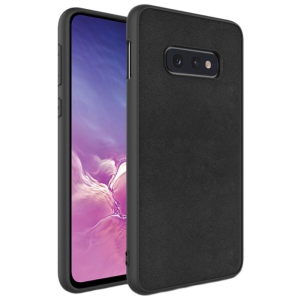 „Imak“ Skin Leather apvalks - melns (Galaxy S10e)