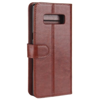 Samsung Galaxy Note 8 (N950F) atverčiamas rudas odinis dėklas - piniginė | Priedai.lt