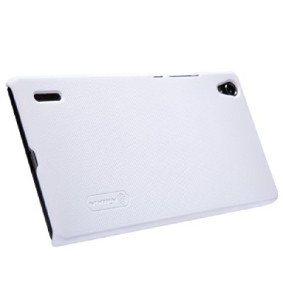 Huawei Ascend P7 Nillkin Frosted Shield balts plastmasas futrālis + ekrāna aizsargplēve / Vacins.lv