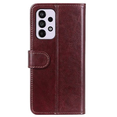 Samsung Galaxy A33 5G (SM-A336E) atvēramais ādas brūns maciņš (maks) | Vacins.lv