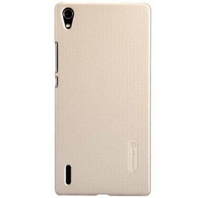 Huawei Ascend P7 Nillkin Frosted Shield zelts plastmasas futrālis + ekrāna aizsargplēve / Vacins.lv