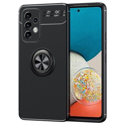 Samsung Galaxy A33 5G (SM-A336E) „Ring“ Kickstand (TPU) melns apvalks | vacins.lv