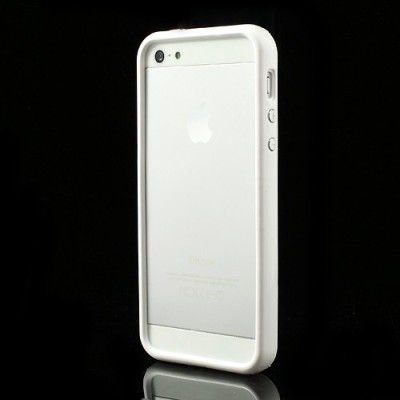 Baltas klasikinis Apple iPhone SE (5, 5s) rėmelis - kraštų apvadas (bamperis) / Priedai.lt