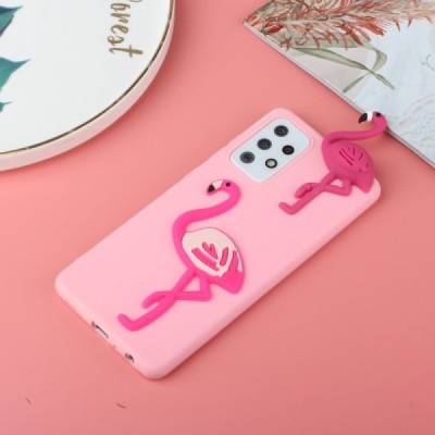 Samsung Galaxy A33 5G (SM-A336E) „Squezy“ Flamingo kieto silikono TPU rožinis dėklas - nugarėlė | Priedai.lt