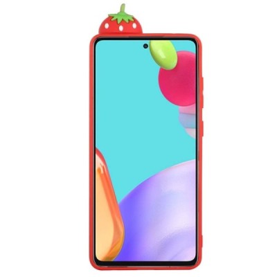 Samsung Galaxy A33 5G (SM-A336E) „Squezy“ Strawberry cieta silikona (TPU) sarkans apvalks | vacins.lv
