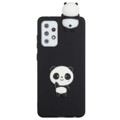 Samsung Galaxy A33 5G (SM-A336E) „Squezy“ Panda cieta silikona (TPU) melns apvalks | vacins.lv
