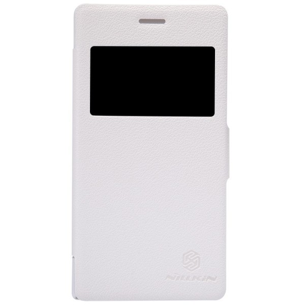 „Nillkin“ Fresh atverčiamas dėklas - baltas (Xperia M2)