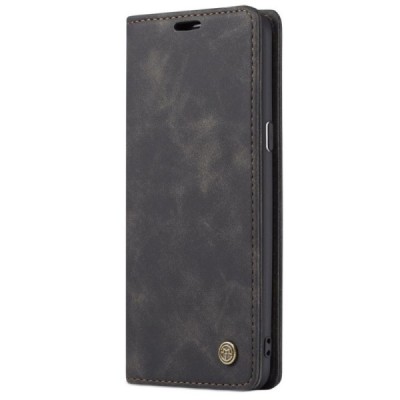 Samsung Galaxy S9+ (G965) CaseMe Retro solīds atvēramais ādas melns maciņš - maks | Vacins.lv