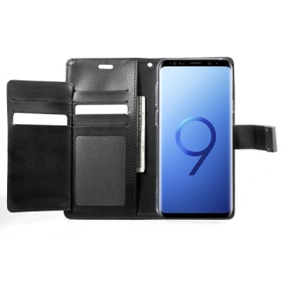 „Mercury“ Goospery Samsung Galaxy S9+ (G965) melns ādas maciņš | Vacins.lv