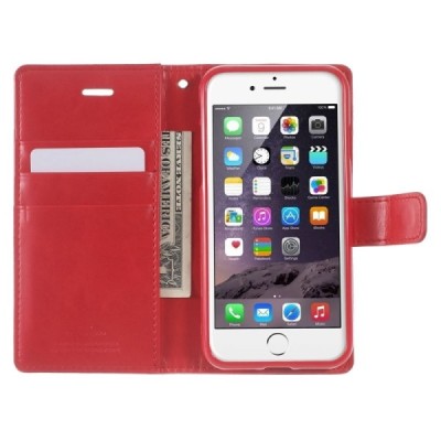 Mercury Blue Moon Fix Apple iPhone 7 (iPhone 8) atvērams sarkans ādas maciņš | Vacins.lv
