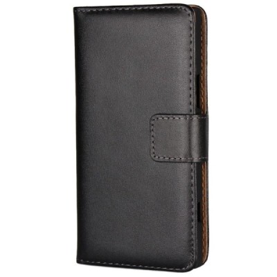 Sony Xperia XZ1 Compact atvēramais ādas melns Casual vāciņš (maks) | Vacins.lv