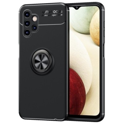 Samsung Galaxy A13 4G (SM-A135F, SM-A137F) „Ring“ Kickstand (TPU) juodas dėklas - nugarėlė | Priedai.lt