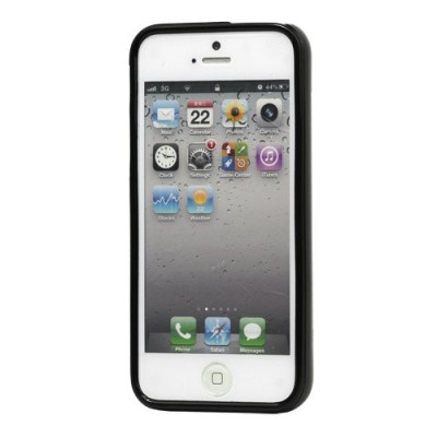 „Mercury“ Color kieto silikono (TPU) juodas Apple iPhone SE (5, 5s) dėklas (dėkliukas) / Priedai.lt