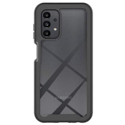 Samsung Galaxy A13 4G (SM-A135F, SM-A137F) „Frame“ 360 (dzidrs) melns cieta silikona (TPU) apvalks | vacins.lv