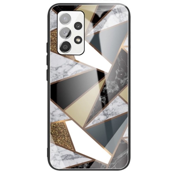 „Marble“ Pattern cieta silikona (TPU) apvalks - melns (Galaxy A13 4G)