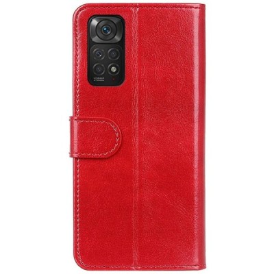 Xiaomi Redmi Note 11 4G atvēramais ādas sarkans maciņš (maks) | Vacins.lv