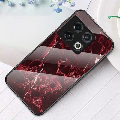 OnePlus 10 Pro „Marble“ cieta silikona (TPU) sarkans apvalks | vacins.lv