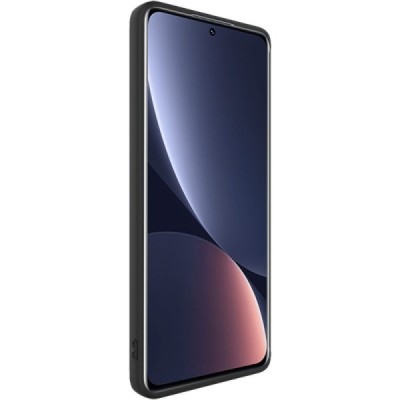 Xiaomi 12 Pro „Imak“ cieta silikona (TPU) melns apvalks | vacins.lv