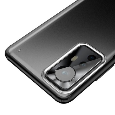 Xiaomi 12 (12X) Armor matinis juodos spalvos apvadais kieto silikono (TPU) dėklas | Priedai.lt