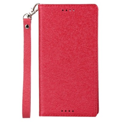 Sony Xperia XZ Premium „Silk“ Skin sērijas sarkans ādas atvērams maciņš | Vacins.lv