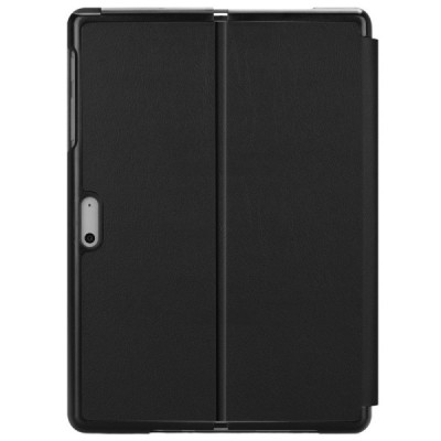 Microsoft Surface Go atverčiamas juodas odinis dėklas - knygutė (sulankstomas) | Priedai.lt