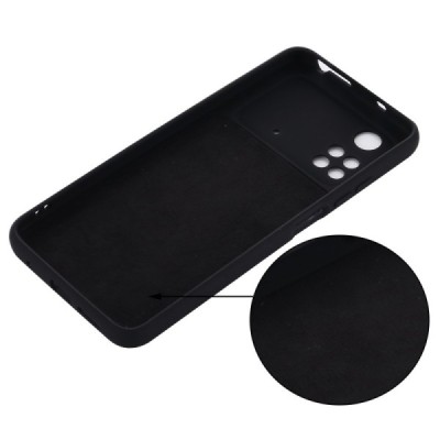 Xiaomi Poco M4 Pro 4G Shell cieta silikona (TPU) melns apvalks | vacins.lv