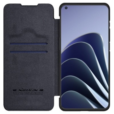 Greznais „Nillkin“ Qin sērijas ādas atvērams melns OnePlus 10 Pro | Vacins.lv