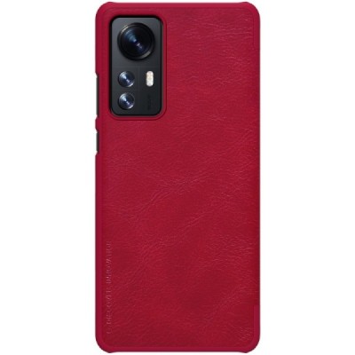 Greznais „Nillkin“ Qin sērijas ādas atvērams sarkans Xiaomi 12 (Xiaomi 12X) | Vacins.lv