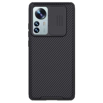Xiaomi 12 Pro „Nillkin“ CamShield juodas dėklas, nugarėlė su kameros apsauga | Priedai.lt