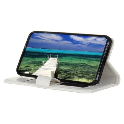 Xiaomi 12 (Xiaomi 12X) atvēramais ādas balts maciņš (maks) | Vacins.lv