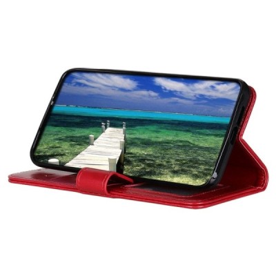 Xiaomi 12 Pro atvēramais ādas sarkans maciņš (maks) | Vacins.lv