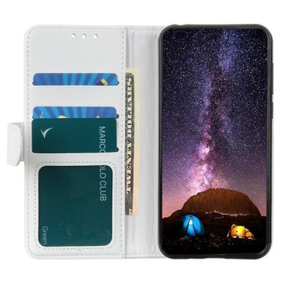 Xiaomi 12 Pro atverčiamas baltas odinis dėklas - piniginė | Priedai.lt