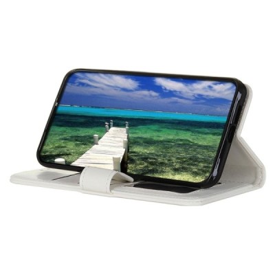 Xiaomi 12 Pro atverčiamas baltas odinis dėklas - piniginė | Priedai.lt