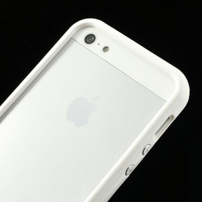 Baltas klasikinis Apple iPhone SE (5, 5s) rėmelis - kraštų apvadas (bamperis) / Priedai.lt