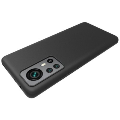 Xiaomi 12 Pro kieto silikono TPU juodas dėklas - nugarėlė | Priedai.lt