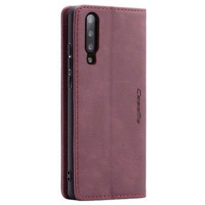 Samsung Galaxy A70 (A705F) CaseMe Retro solīds atvēramais ādas bordo maciņš - maks | Vacins.lv
