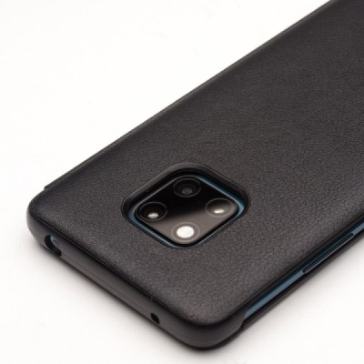 Huawei Mate 20 Pro „QIALINO“ atvēramais ādas melns maciņš - maks | Vacins.lv