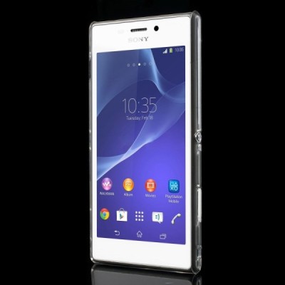 Sony Xperia M2 plastikinis skaidrus (permatomas) dėklas - nugarėlė / Priedai.lt