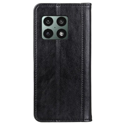 OnePlus 10 Pro melns ādas atvērams maciņš ar magnetu | Vacins.lv