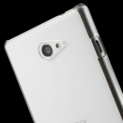 Sony Xperia M2 plastikinis skaidrus (permatomas) dėklas - nugarėlė / Priedai.lt