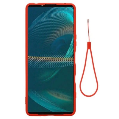 Sony Xperia 1 IV „Shell“ cieta silikona (TPU) sarkans apvalks | vacins.lv
