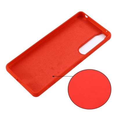 Sony Xperia 1 IV „Shell“ cieta silikona (TPU) sarkans apvalks | vacins.lv
