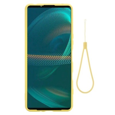 Sony Xperia 1 IV „Shell“ cieta silikona (TPU) dzeltens apvalks | vacins.lv