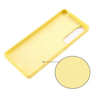 Sony Xperia 1 IV „Shell“ cieta silikona (TPU) dzeltens apvalks | vacins.lv