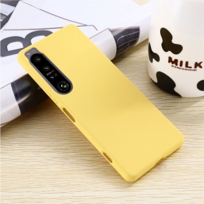 Sony Xperia 1 IV „Shell“ cieta silikona (TPU) dzeltens apvalks | vacins.lv