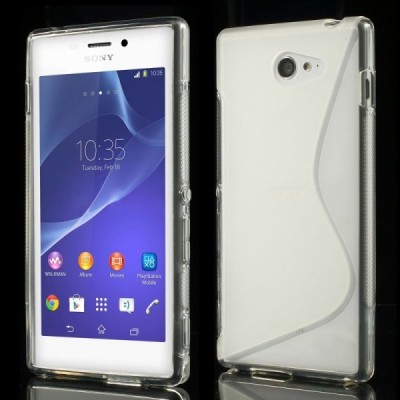Sony Xperia M2 kieto silikono (TPU) skaidrus (permatomas) dėklas - nugarėlė / Priedai.lt