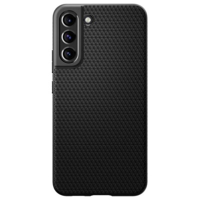 „Spigen“ Liquid Air Samsung Galaxy S22 5G (SM-S901X) juodas kieto silikono dėklas | Priedai.lt